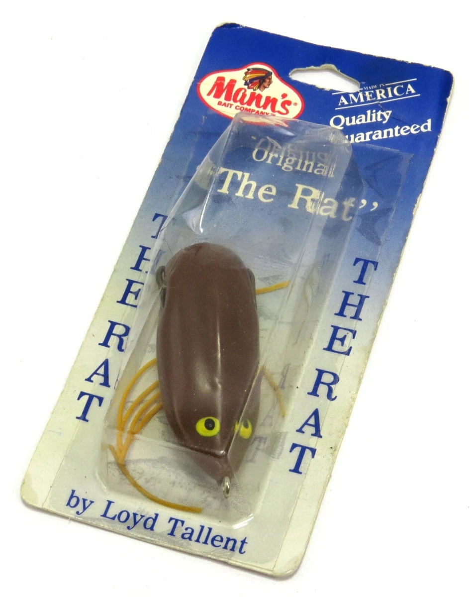 Mann's Original "The Rat" Rubber Bass Lure, Old Stock, Deteriorated Tail -  Read