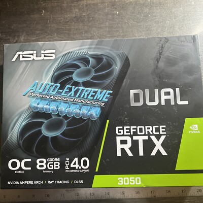ASUS Dual GeForce RTX 3050 8GB GDDR6 Video Card - (DUAL-RTX3050-O8G)