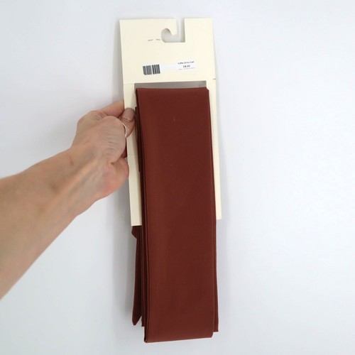 Look by M Skinny Scarf Womens One Size Brown Y2K Academia 2000's Blair Waldorf - Picture 3 of 4