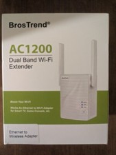BrosTrend AC1200 Dual Band Wi-Fi Extender, Ethernet to WiFi Adapter