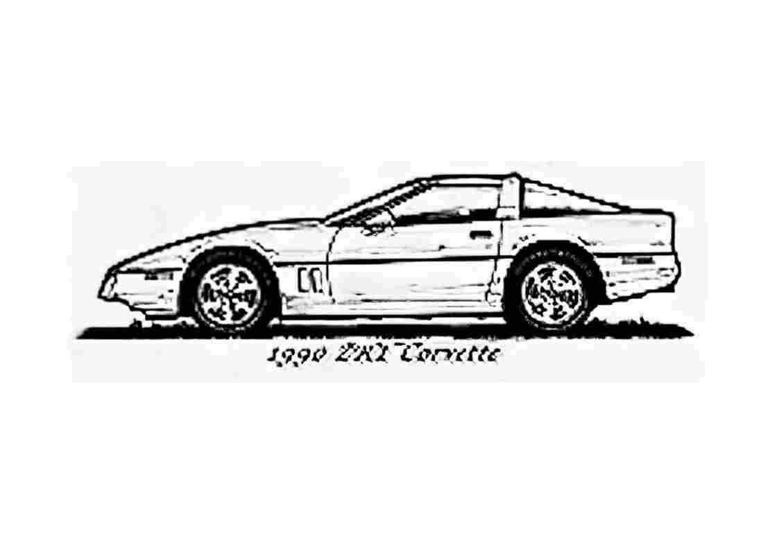 A4 Photo Blueprint Chevrolet Corvette C4 ZR1 Coupe 1990 | eBay