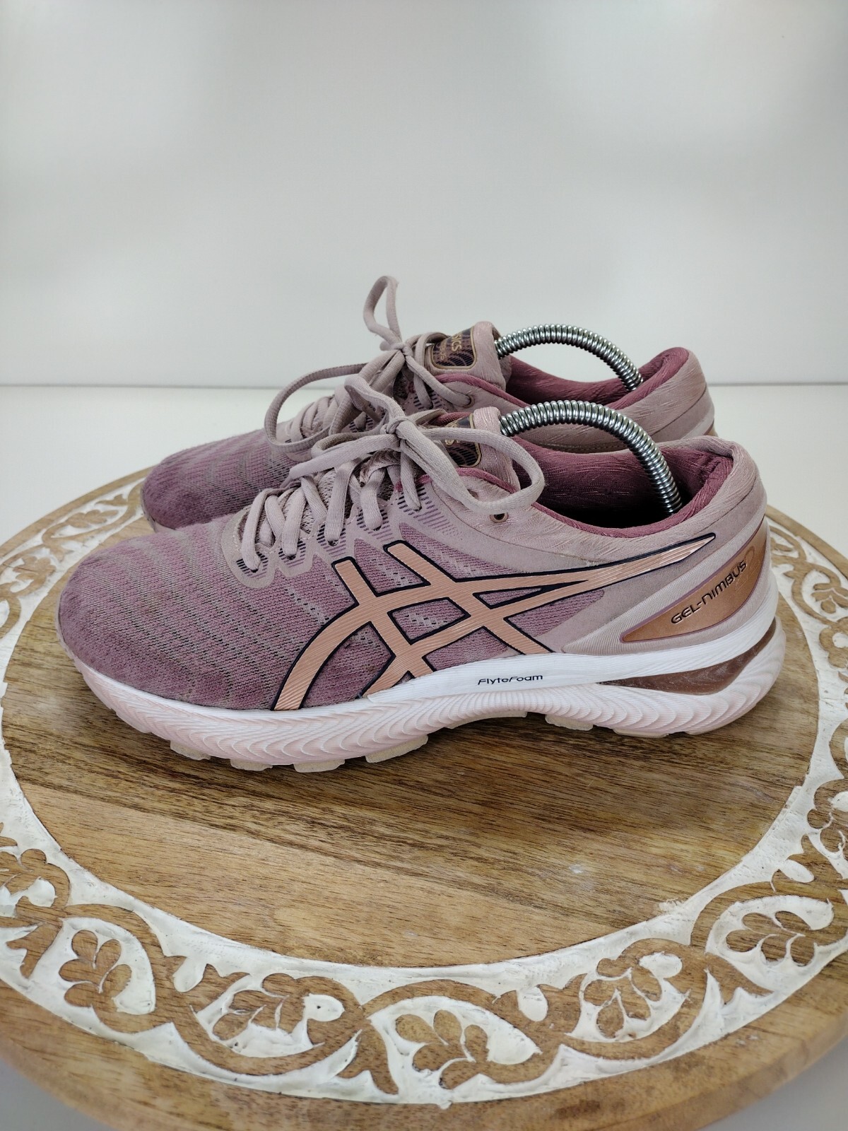 Asics GelNimbus 22 Womens Size 9 Watershed Rose Rose Gold Running