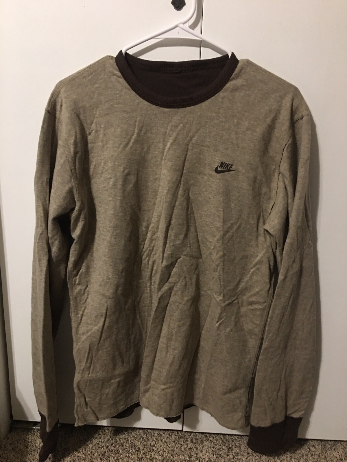 Nike Reversible Sweatshirt XL Brown | eBay