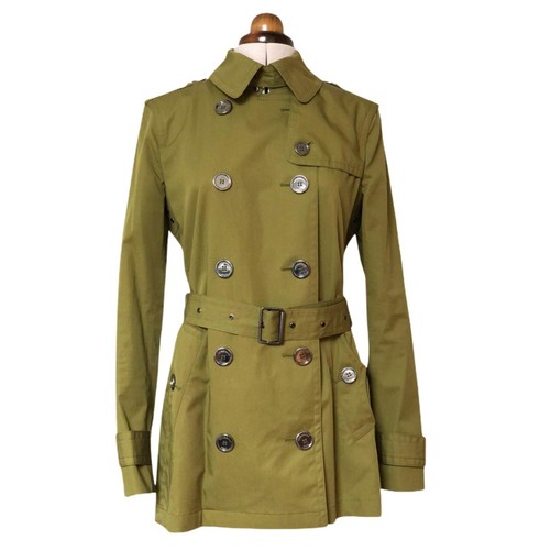 burberry coat green