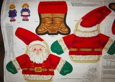 One VIP Cranston Santa St Nicholas Night Before Christmas Cut Sew Fabric Panel
