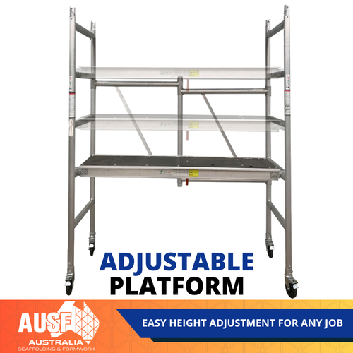 2/3/4/5/6M Mobile Scaffold Double Bay Tower | WorkSafe Scaffold Platform - Picture 30 of 67