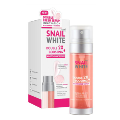 Serum Snail White Double 2X Boosting Whiten Skin care  Glow 40+40 ml.