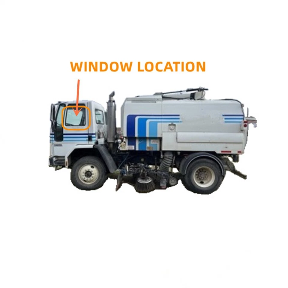 Vidrio de ventana de puerta lateral izquierda/conductor para 86-08 CF6000 CF7000 CF8000 SC7000 SC8000 Foto 3 de 3