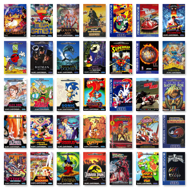 SEGA Mega Drive Spiele-Wahl (Nur Modul) Action 🚨 Strategie 🧩 Jump N Run 🕹 