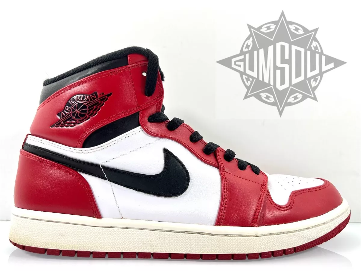 NIKE AIR JORDAN 1 HIGH CHICAGO 2013 WHITE BLACK VARSITY RED 332550