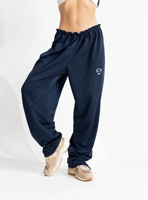 Unisex Vintage Rare 00s Nike Navy Loose Joggers Baggy Joggers