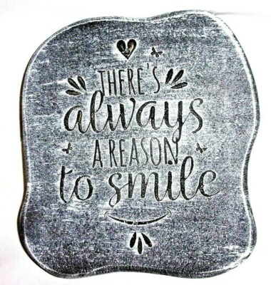 Smile motivational mold plaster concrete casting reusable mould 11'' x 10'' x 3/4''
