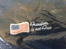 Patriotic - FREEDOM IS NOT FREE - Embroidered Lap Blanket - 36" x 46"
