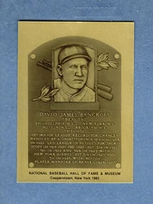 DAVE "Beauty" BANCROFT, Phillies~Giants Hall of Fame METAL plaque-card (1/1,000)