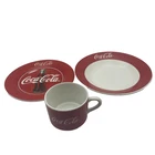 Vintage Coca Cola  Plate, Bowl and Mug - 1997 - Red - Gibson Dinnerware