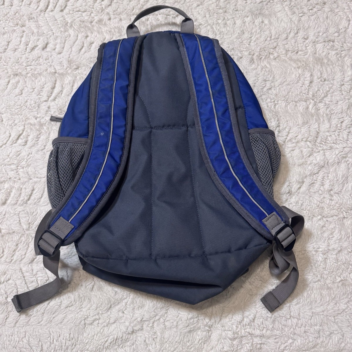 Title (SEO Optimized):L.L.Bean Explorer Backpack Blue Gray Nylon Outdoor View 4