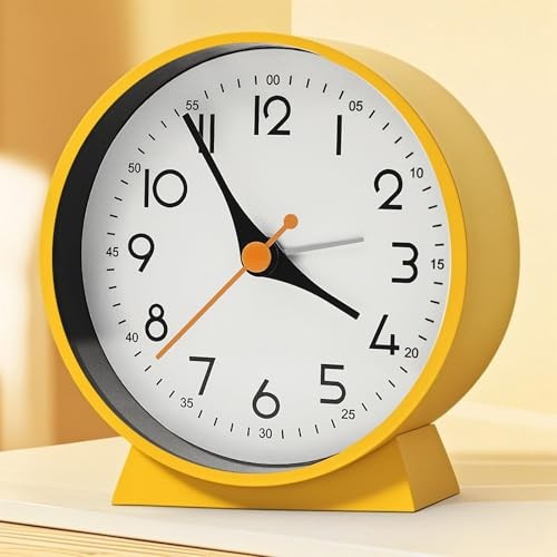 Azyh Analog Alarm Clock with No Tick, Small  Assorted colors , sizes 