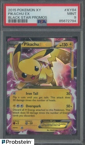 2015 Pokemon XY Black Star Promos #XY84 Pikachu EX PSA 9 MINT