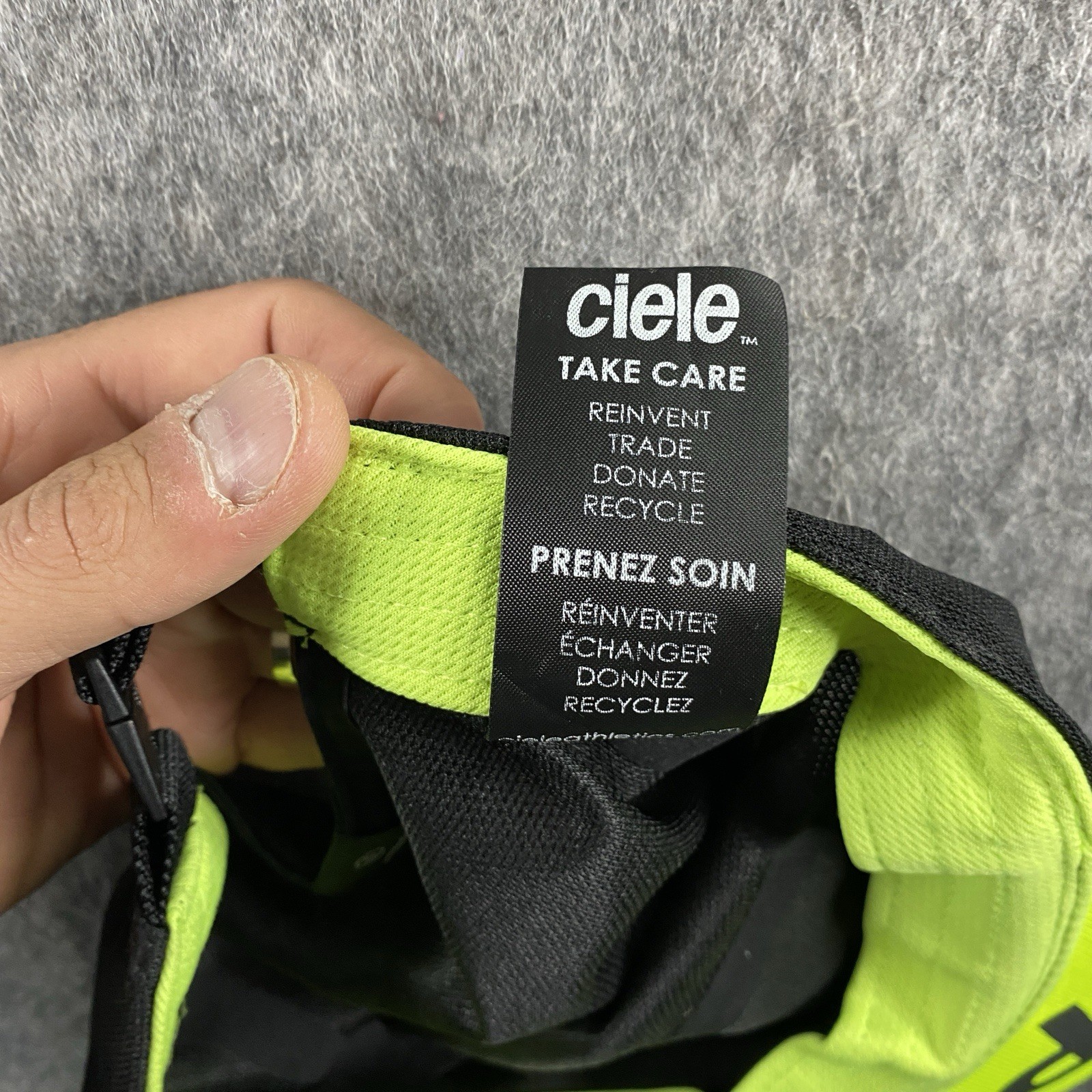 Ciele Athletics Coolwick Hat Strapback Black Running Neon Green Lightweight