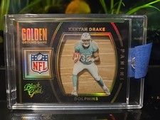 2016 Panini Black Gold NFL Shield #GG12 Kenyan Drake Golden Ground Game 1/1