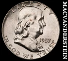 1957 Silver Franklin Half Dollar - Choice Gem Brilliant Unc+++  Lustrous  #K1784