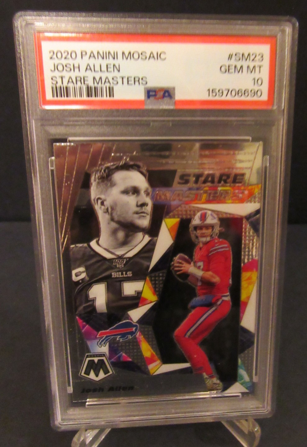 2020 Panini Mosaic #SM23 Josh Allen Stare Masters PSA 10 Gem Mint Buffalo Bills