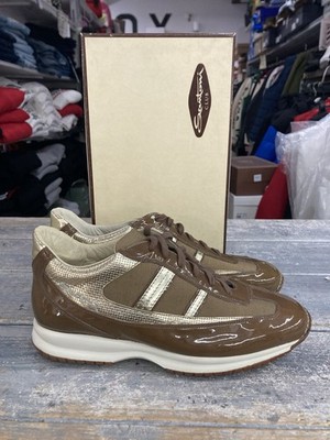 Santoni Sneakers Frau Kamel aus Leder Größe Eu 41 SNT002L