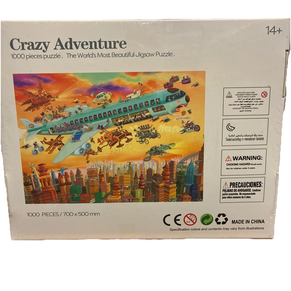 "New, Sealed! "Crazy Adventure" by Amzque 1000 Pc Jugsaw Puzzle - Image 3 of 4
