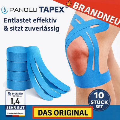 PANOLU TAPEX  Kniegelenk Tapes Knie Bandage Kinesiotapes vorgeschnitten 10er Set