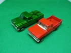Matchbox LESNEY Superfast Ford Pick Ups No. 6 RED/  No. 50 GREEN "No Kennel Top"