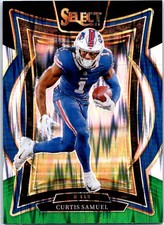 2024 Panini Select #23 Curtis Samuel Black & Green Prizm Shock