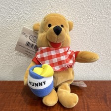 Disney Winnie the Pooh Picnic Mini Bean Bag Plush 8" MPN 65208