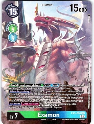 Ex3-074 Sec Secret Rare Alt Art Digimon Examid