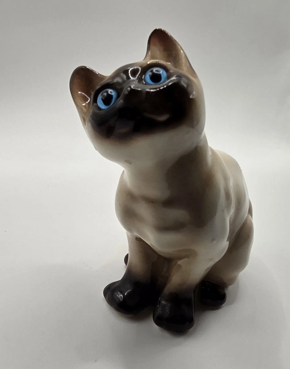 ビンテージ Enesco製 Big eye Cat 置物 陶器 猫 ねこ Enesco Siamese Cat In Collectible Cat Figurines for sale | eBay
