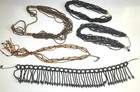 Vintage Lot 5 Gold Silver Multicolor Seed Bead Multi Strand Dangle Necklaces — photo 1