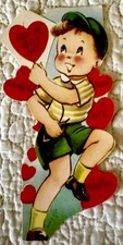 Unused Valentine Boy Got Me Higher Than Kite Fly Vtg Greeting Card 1950s 1960s