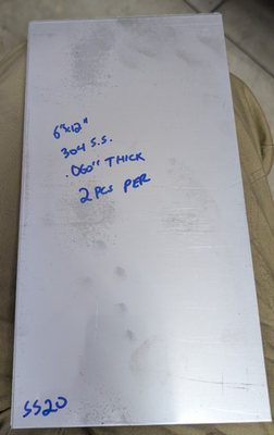 #ad #ad 2 pieces of 6quot; x 12quot; 304 Stainless Steel Sheet Metal .060quot; 1 16quot; Thick 16 Gauge $13.95
