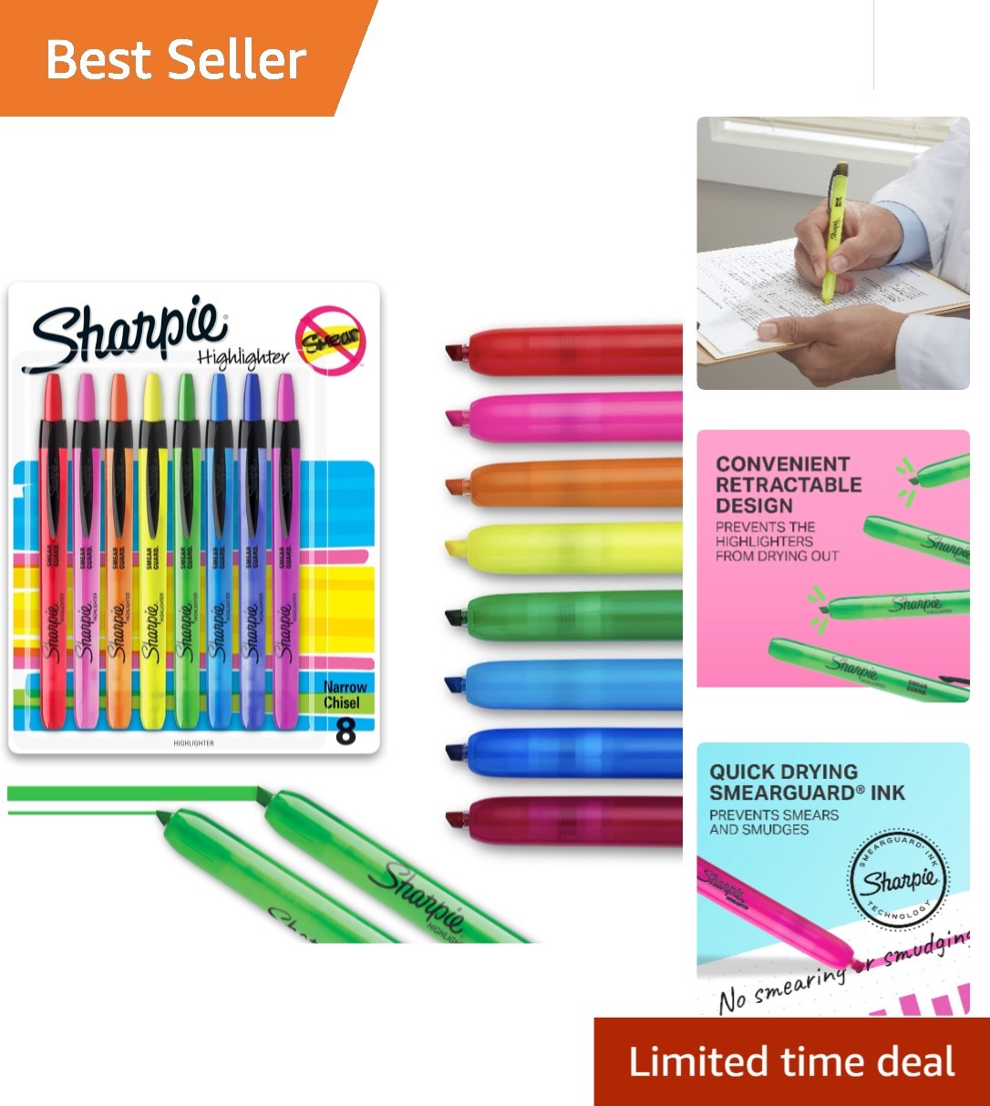 Set With Clear View Tips - 8 Colors Included
