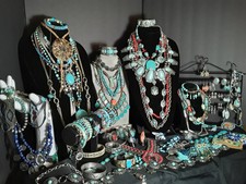 SOUTHWESTERN  Jewelry lot, also Coral. Tribal Rings Designed