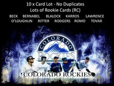 RC Lot 10 x Cards of Colorado Rockies  (No Duplicates) Tovar Rodgers & More *See