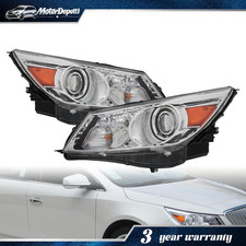 Pair Chrome Hid Xenon Headlights For 2010-2013 Buick Lacrosse Left Right Pair Chrome Hid Xenon Headlights For 2010-2013 Buick Lacrosse Left Right
