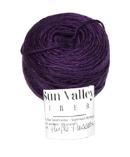 Sun Valley Fibers Purple Passion 100% Blue Faced (BFL) Leister Superwash Yarn