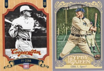 Ty Cobb Lot of 2 2012 Panini Cooperstown/ 2012 Topps Gyspy Queen