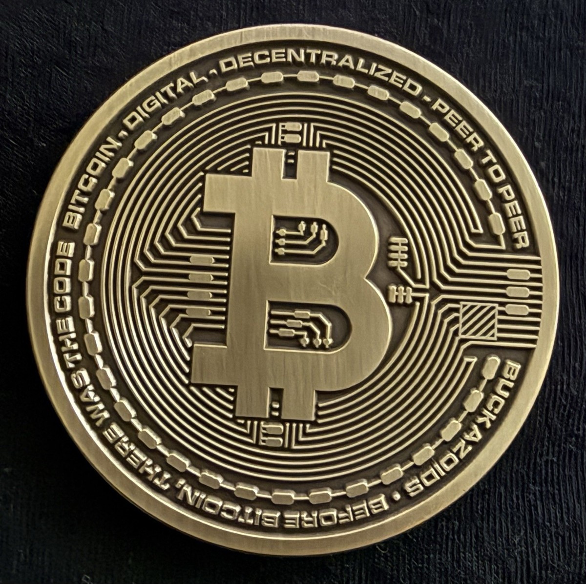 Buckazoids / Bitcoin Bronze Challenge Coin Token 2” LIMITED TIME: FREE  STAND | eBay