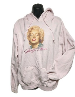 Marilyn Monroe Hoodie  Rare Graphic Light Pink Street Style Pull Over XLarge