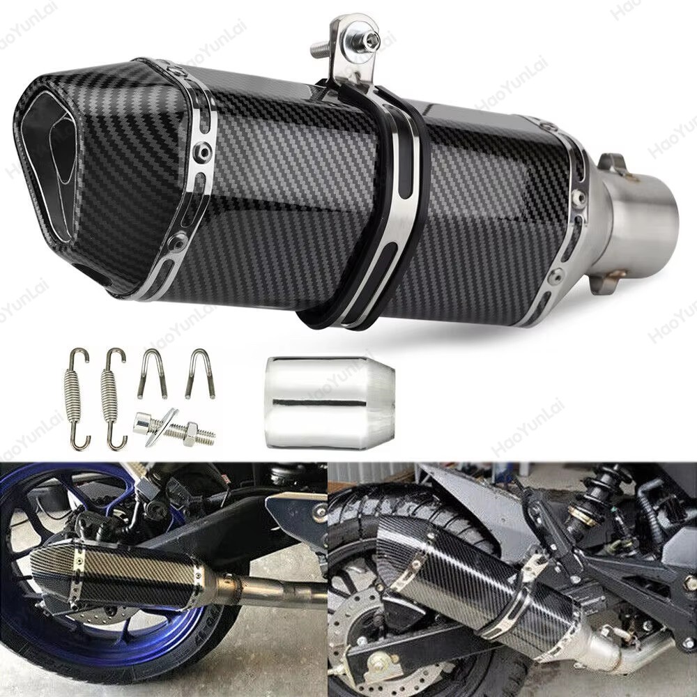 38-51mm Slip-On Exhaust Pipe Muffler For Kawasaki Ninja ZX-6R 636