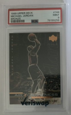 1999 UD #144 MICHAEL JORDAN PSA 9 AIR OF GREATNESS BRONZE 37/100 NONE HIGHER