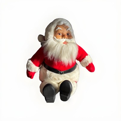 Vintage Maas Brothers Santa 18  Plush W/ Rubber Face 1989 Christmas 80s