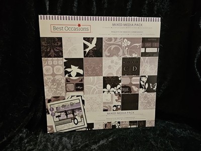 Best Occasions Mixed Media Pack Black & White Includes Stickers And Punch-outs