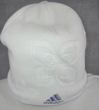 Adidas Climawarm White Knit Beanie Hat Fleece Lining One Size Adult